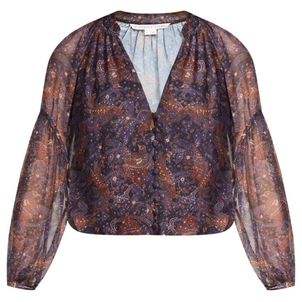 Veronica Beard Jayce Silk Blouse sz 8